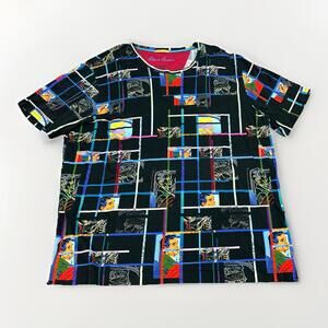 Robert Graham Men's 3XL Black Abstract Free Graffiti Art Graphic T Shirt Cotton